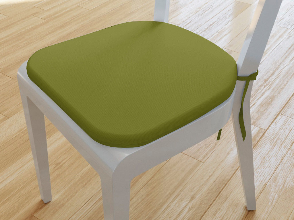 Zaokrąglona poduszka na krzesło 39x37 cm Loneta - oliwkowa