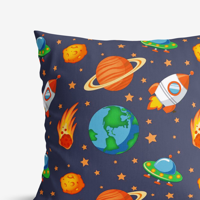 Poszewka na poduszkę bawełniana dla dzieci - kolorowy wszechświat