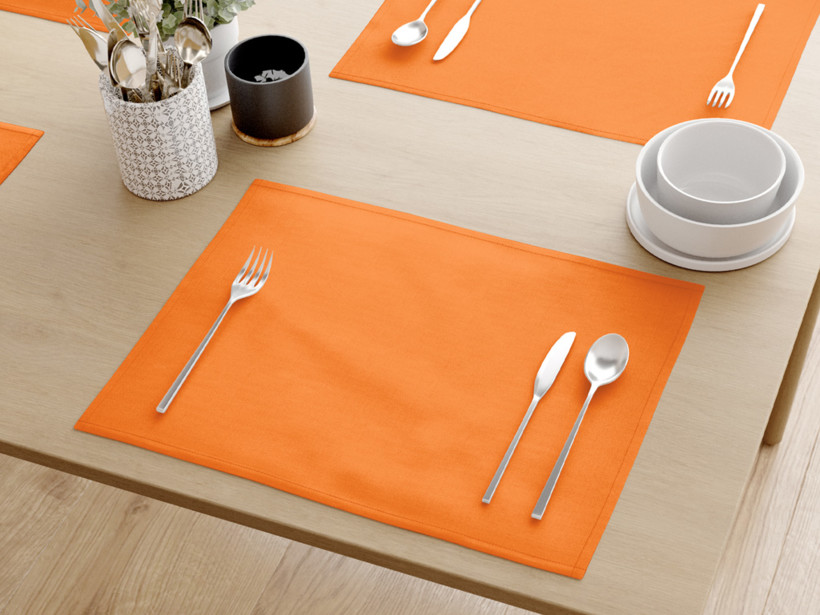 Podkładka na stół z płótna bawełnianego - pomarańczowa - 2szt.
