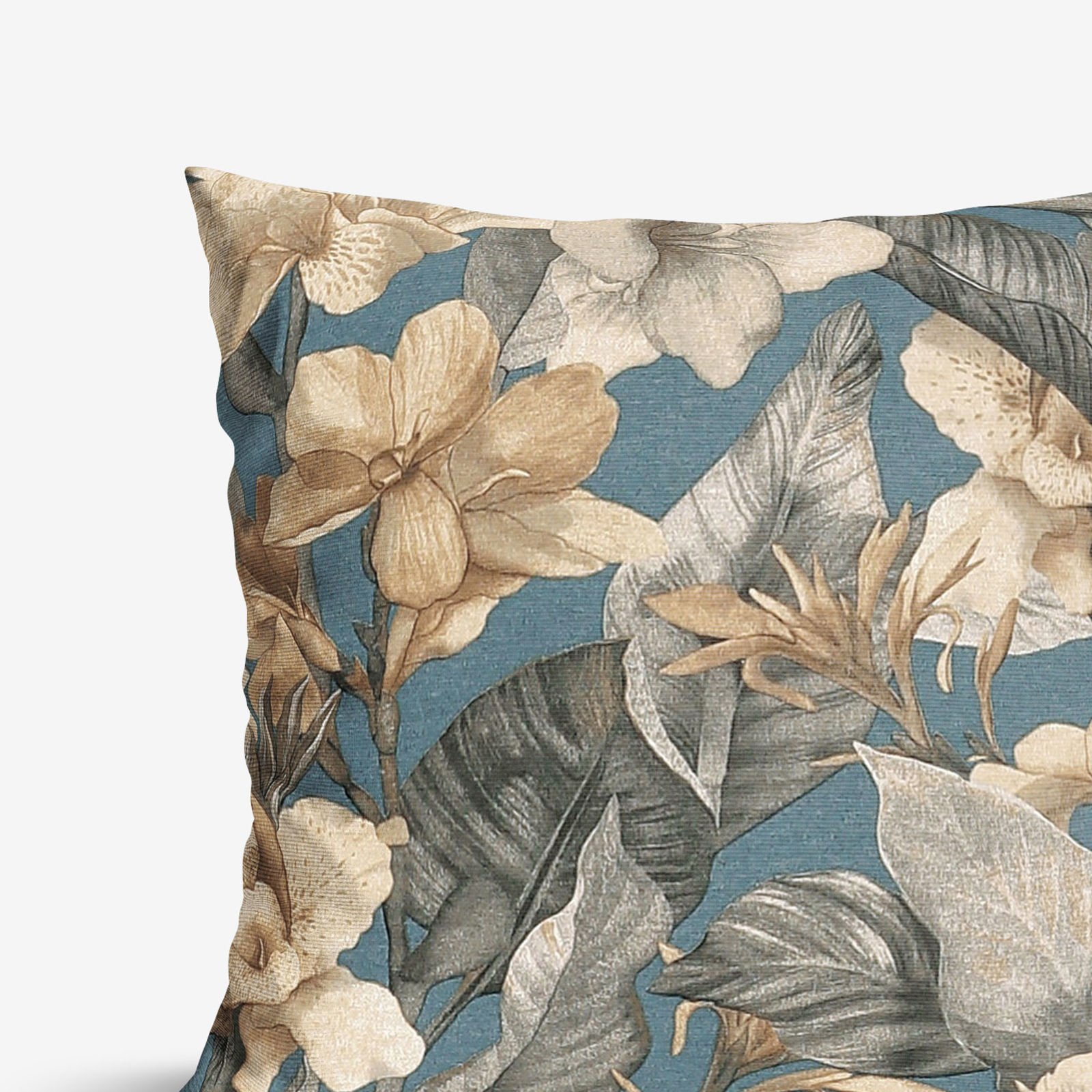 Poszewka na poduszkę dekoracyjna Loneta - kwiaty tropikalne