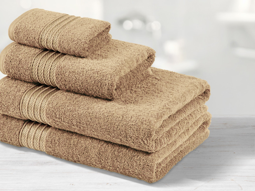 Ręcznik kąpielowy frotte Kaya - jasnobeżowy