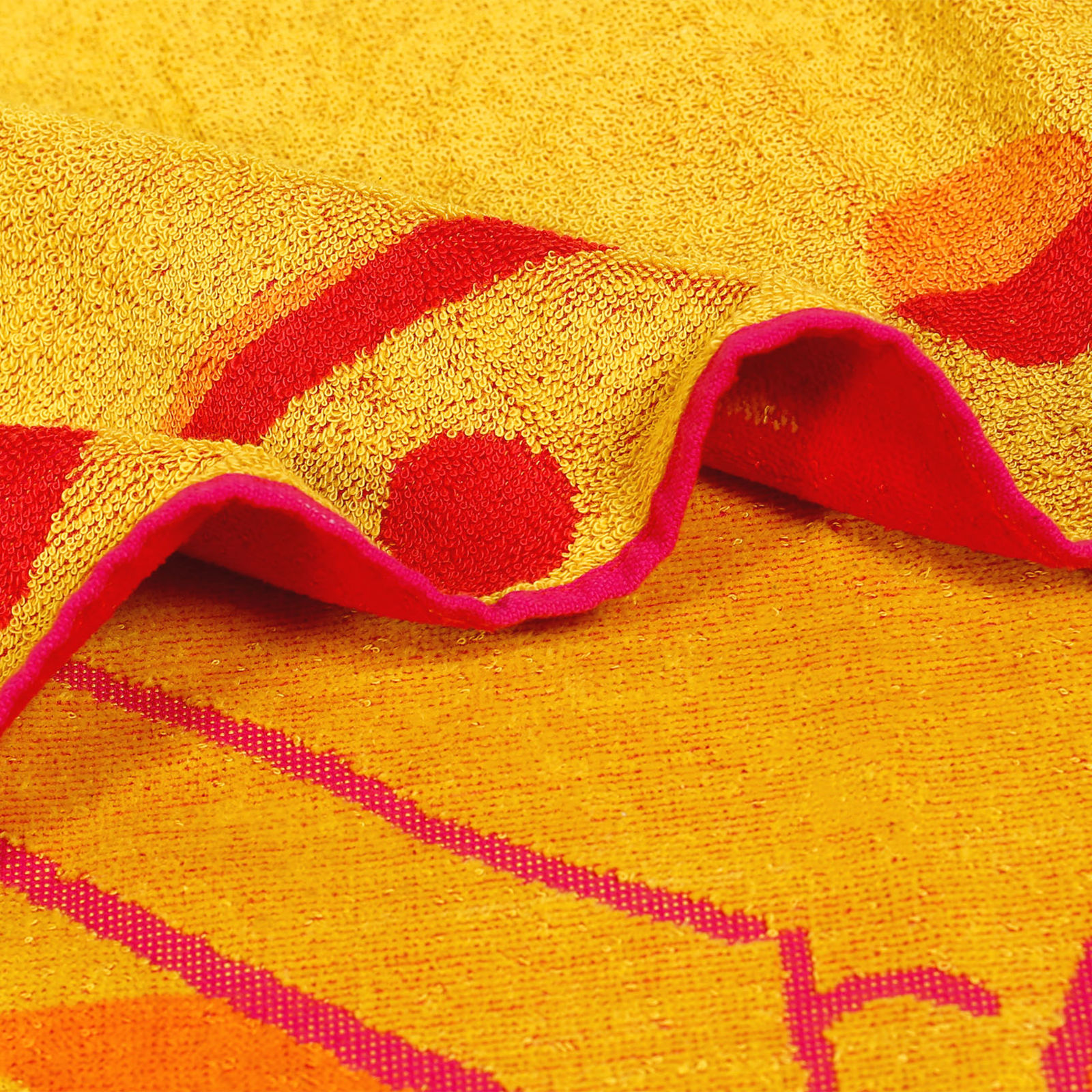 Duży ręcznik plażowy Delfin 90x165 cm - pomarańczowy