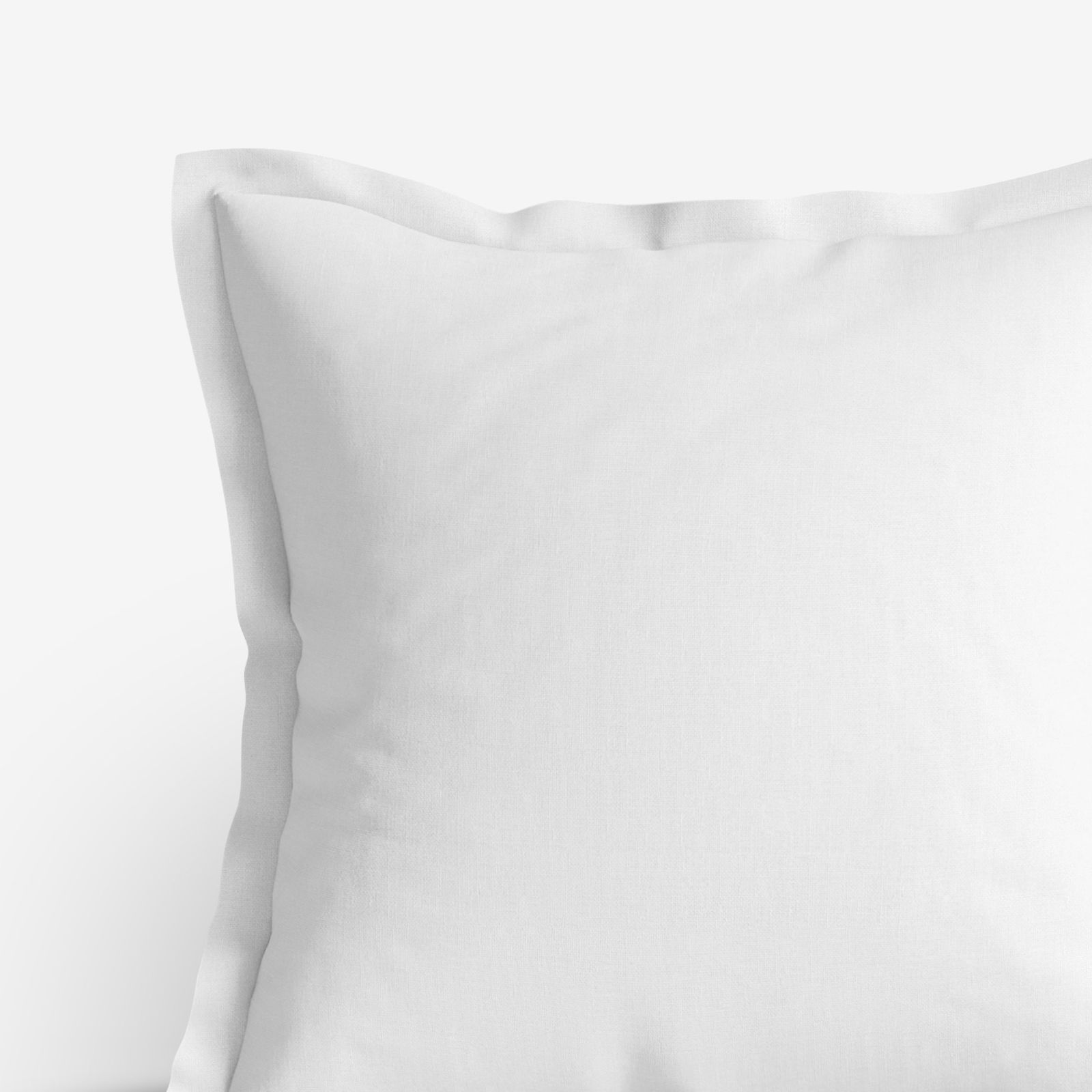 Poszewka na poduszkę z ozdobną kantą bawełniana - biała
