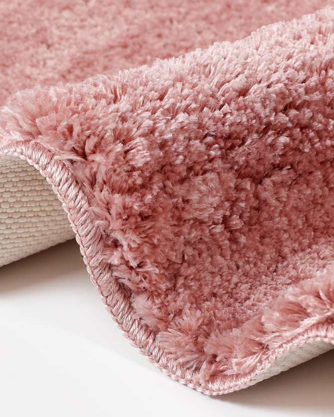 Dywanik łazienkowy z długim włosiem - staro-różowy 50x60 cm