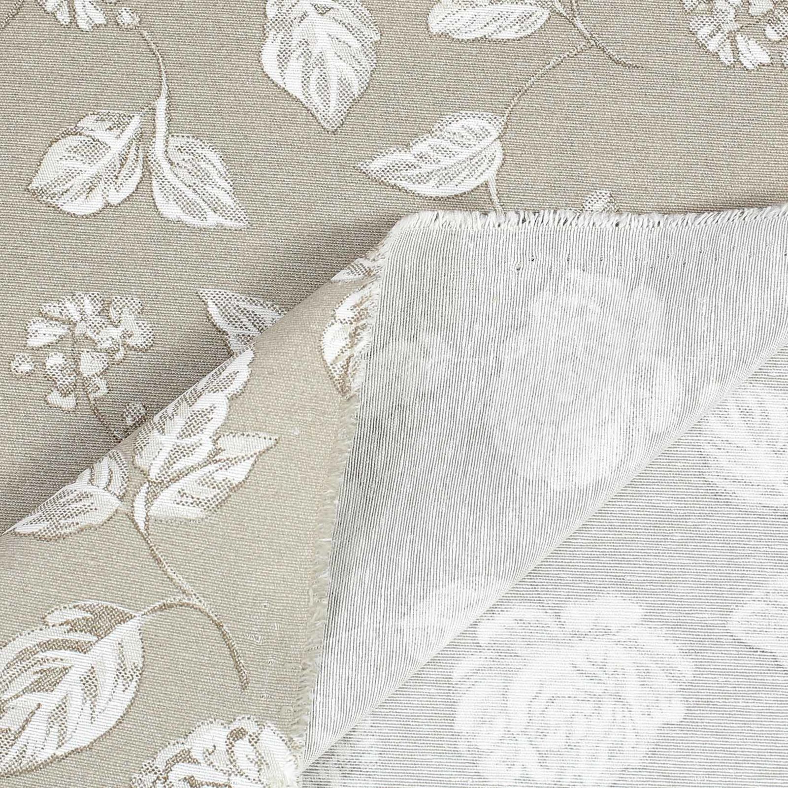 Tkanina dekoracyjna Loneta - białe róże na naturalnym