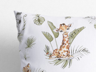 Poszewka na poduszkę bawełniana dla dzieci - zwierzęta na safari