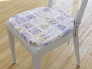 Zaokrąglona poduszka na krzesło 39x37 cm Loneta - lawenda