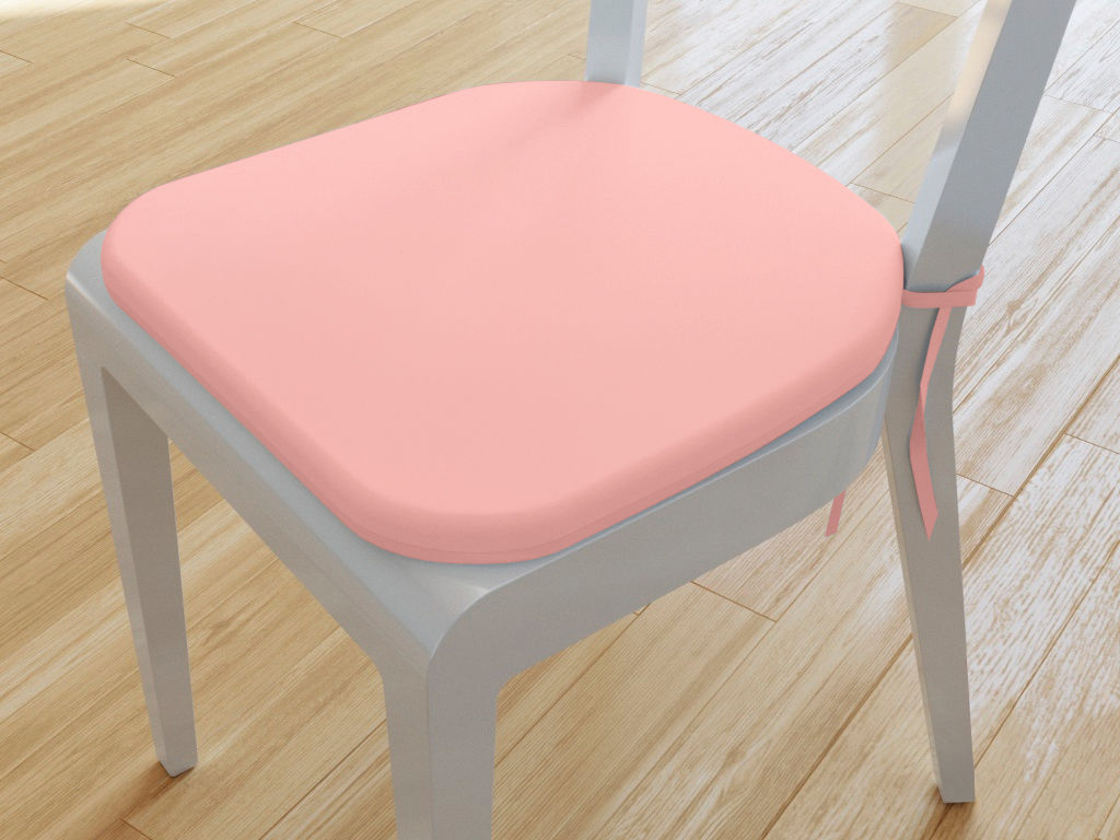 Zaokrąglona poduszka na krzesło 39x37 cm Suzy - pastelowa różowa