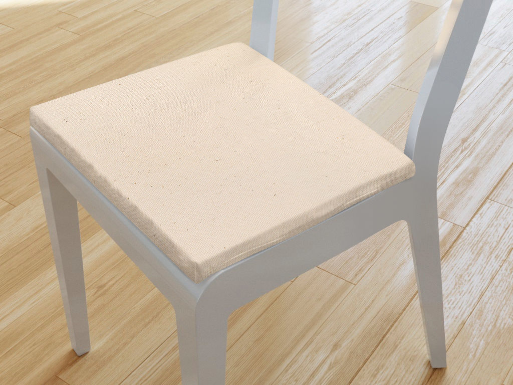 Kwadratowa poduszka na krzesło 38x38 cm Mestral - naturalna beżowa