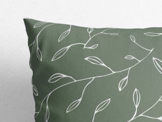 Poszewka na poduszkę bawełniana - liście herbaciane