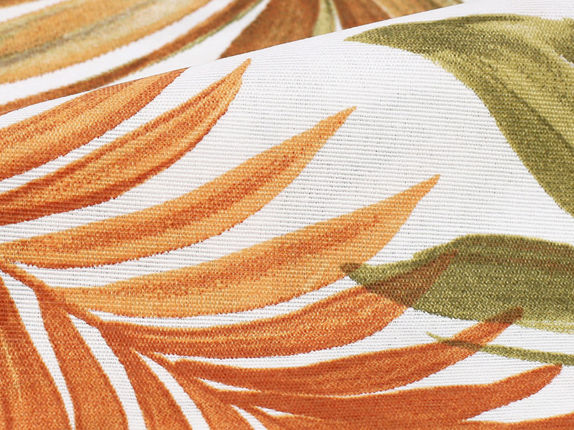 Tkanina dekoracyjna Loneta - kolorowe liście palmowe
