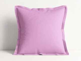 Poszewka na poduszkę z ozdobną kantą bawełniana - liliowa