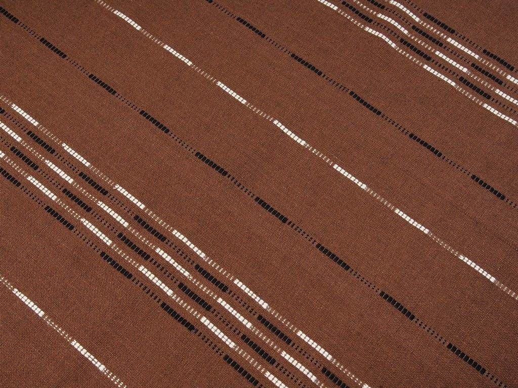 Mocna tkanina bawełniana Kanafas 230 g/m2 - brązowe pasy