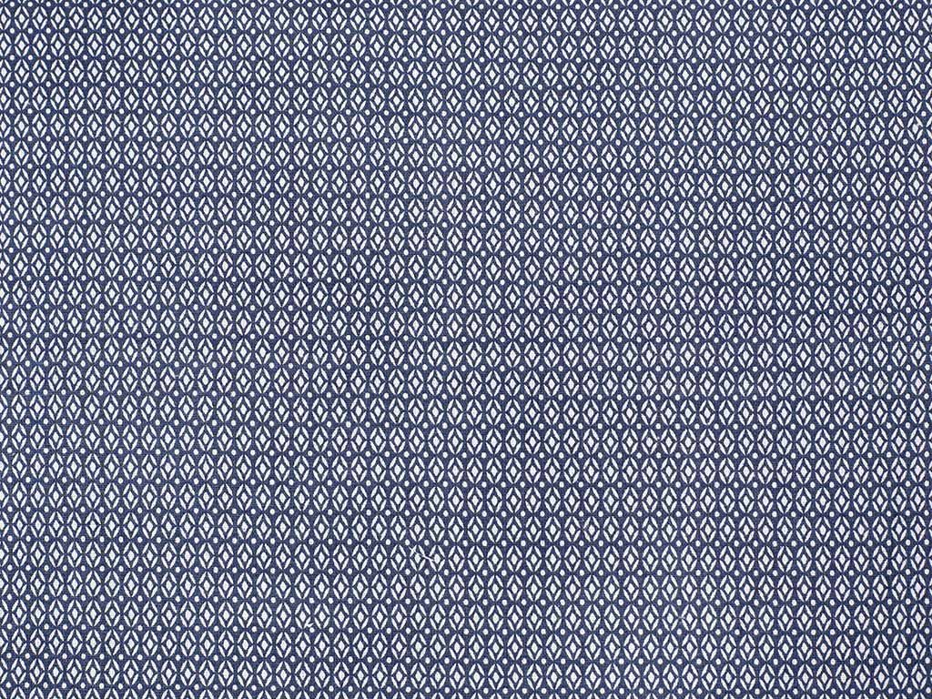 Płótno bawełniane - geometryczne kształty na ciemnoniebieskim