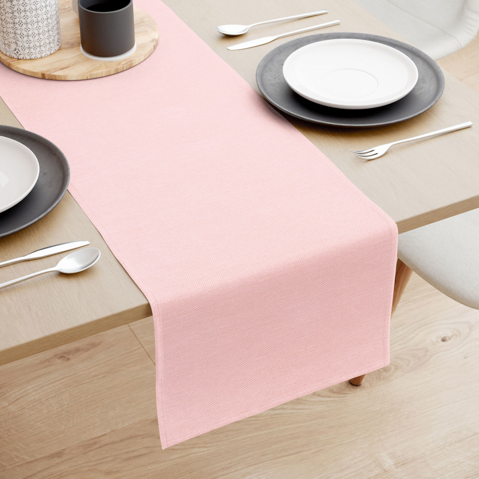 Bieżnik na stół plamoodporny - różowy cieniowany wzór