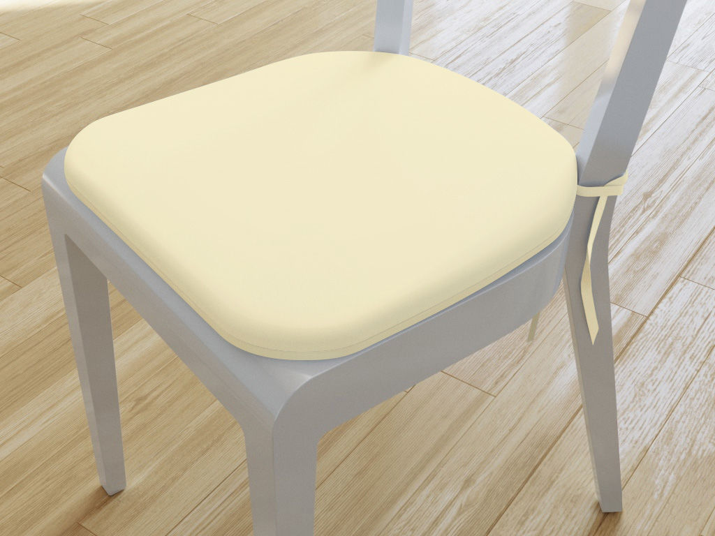 Zaokrąglona poduszka na krzesło 39x37 cm Suzy - kremowa