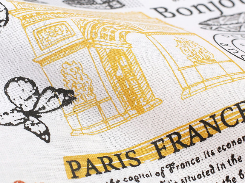 Płótno bawełniane - symbole Paryża
