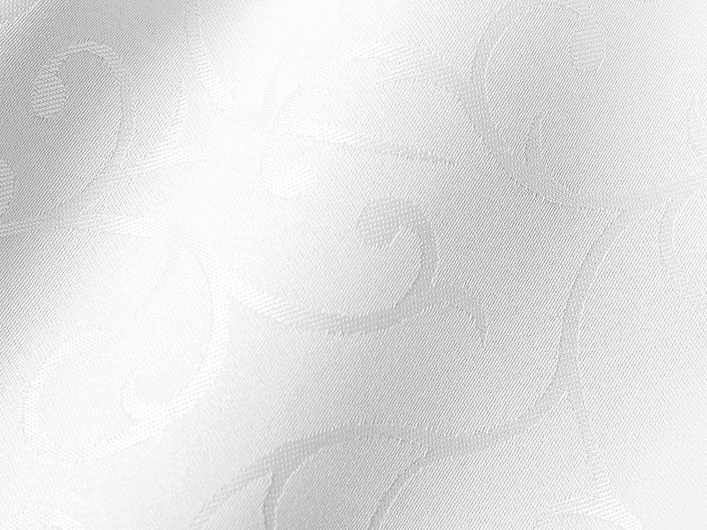 Tkanina obrusowa plamoodporna - biały ornamentowy rysunek