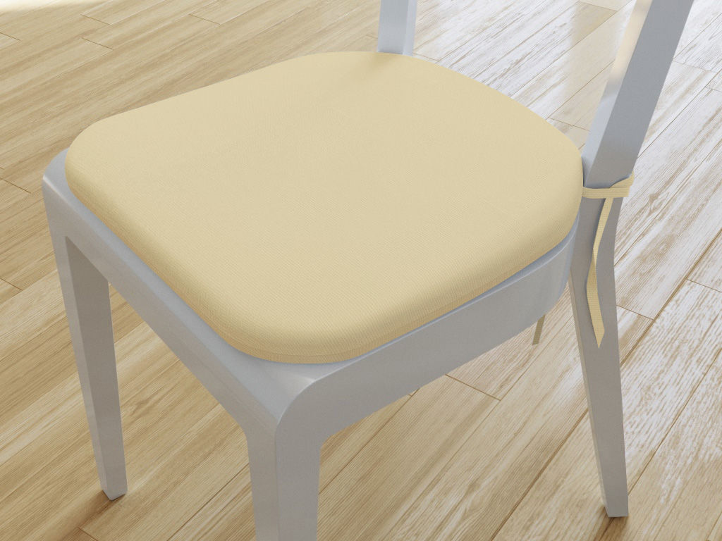 Zaokrąglona poduszka na krzesło 39x37 cm Loneta - beżowa