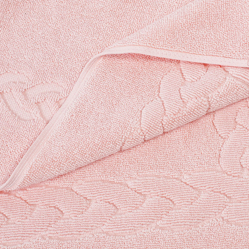 Dywanik łazienkowy frotte Ina - 50x70 cm - pastelowy różowy