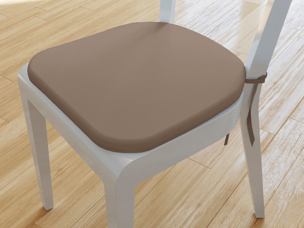 Zaokrąglona poduszka na krzesło 39x37 cm Suzy - brązowa