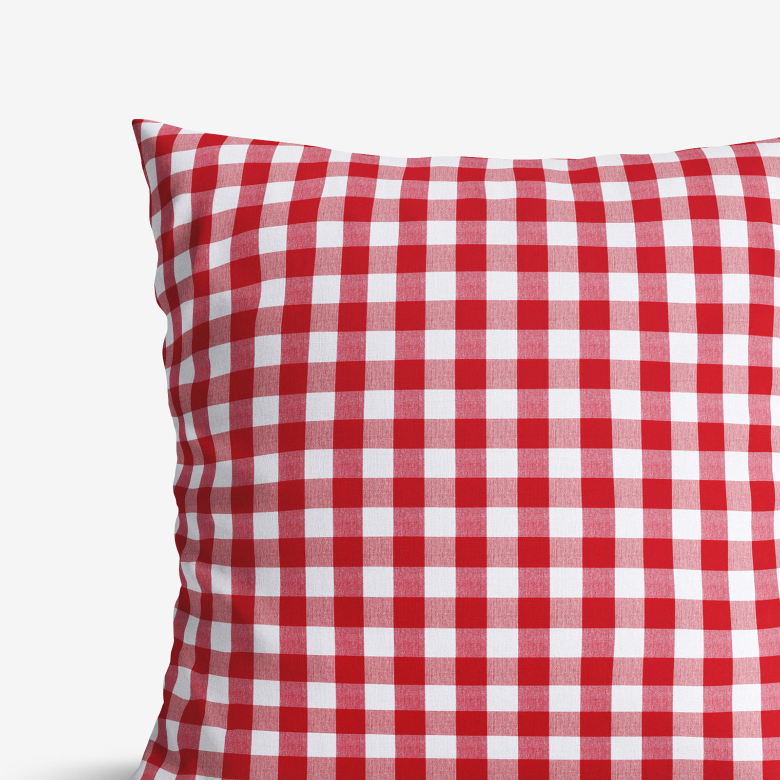 Poszewka na poduszkę dekoracyjna Menorca - czerwono-biała kratka