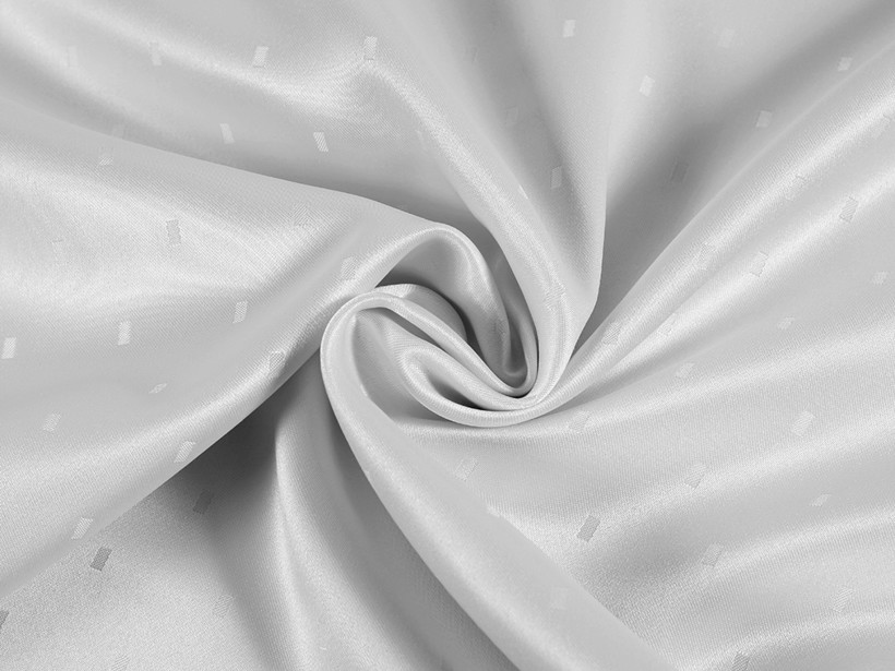 Luksusowa tkanina obrusowa plamoodporna - szara z błyszczącymi prostokątami