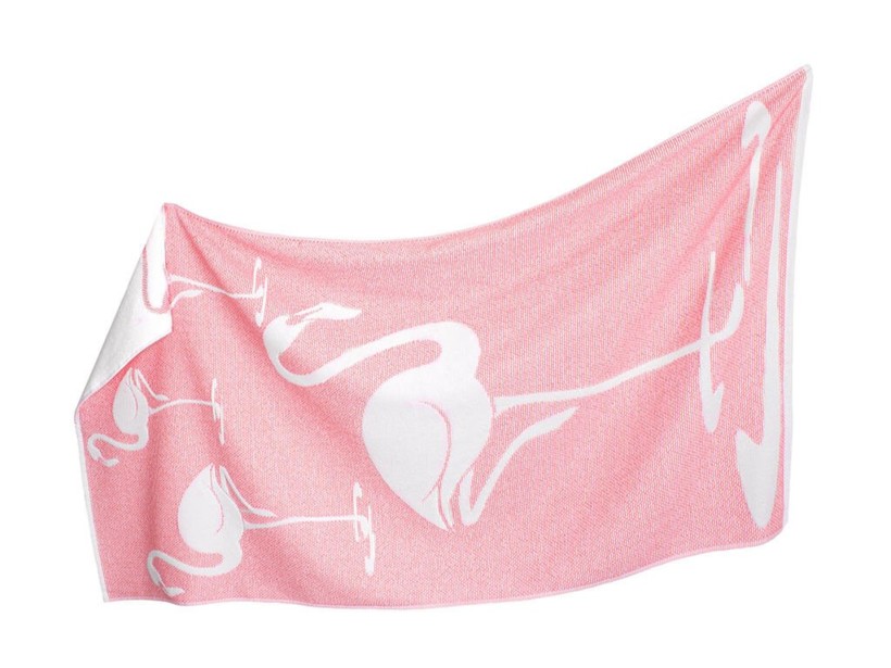 Duży ręcznik plażowy 90x160 cm - flamingi