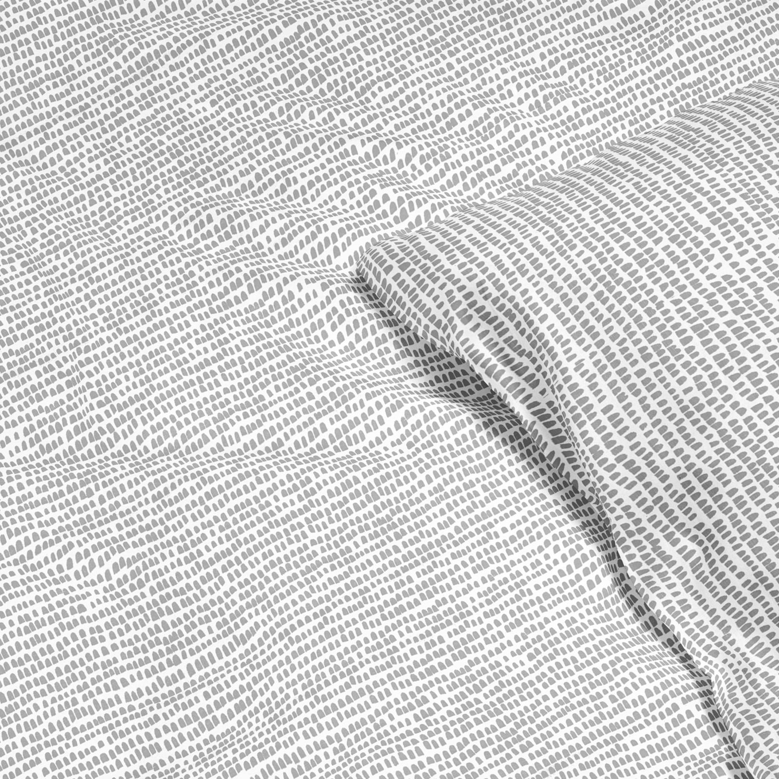 Pościel bawełniana - małe szare kształty na białym