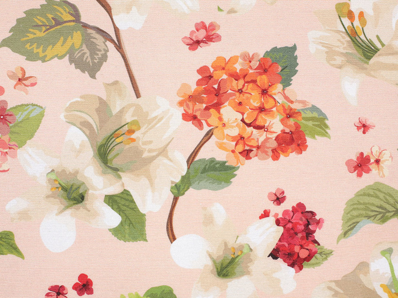 Tkanina dekoracyjna Loneta - wiosenne kwiaty