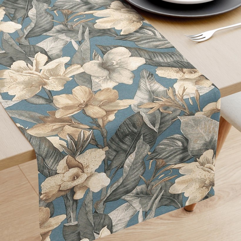 Bieżnik na stół Loneta - kwiaty tropikalne
