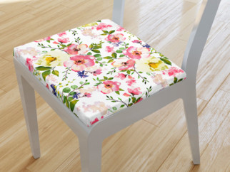 Kwadratowa poduszka na krzesło 38x38 cm - ogród kwitnący