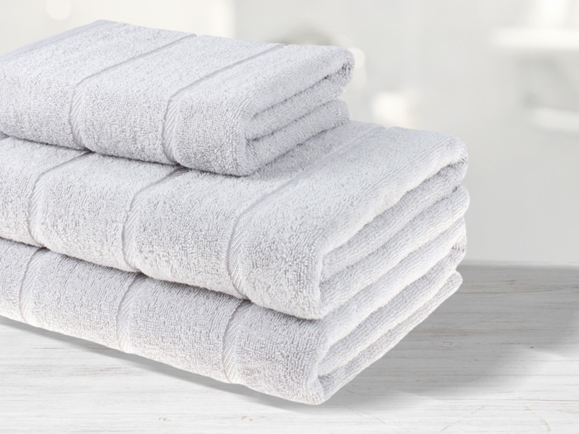 Ręcznik kąpielowy frotte Melissa - jasnoszary