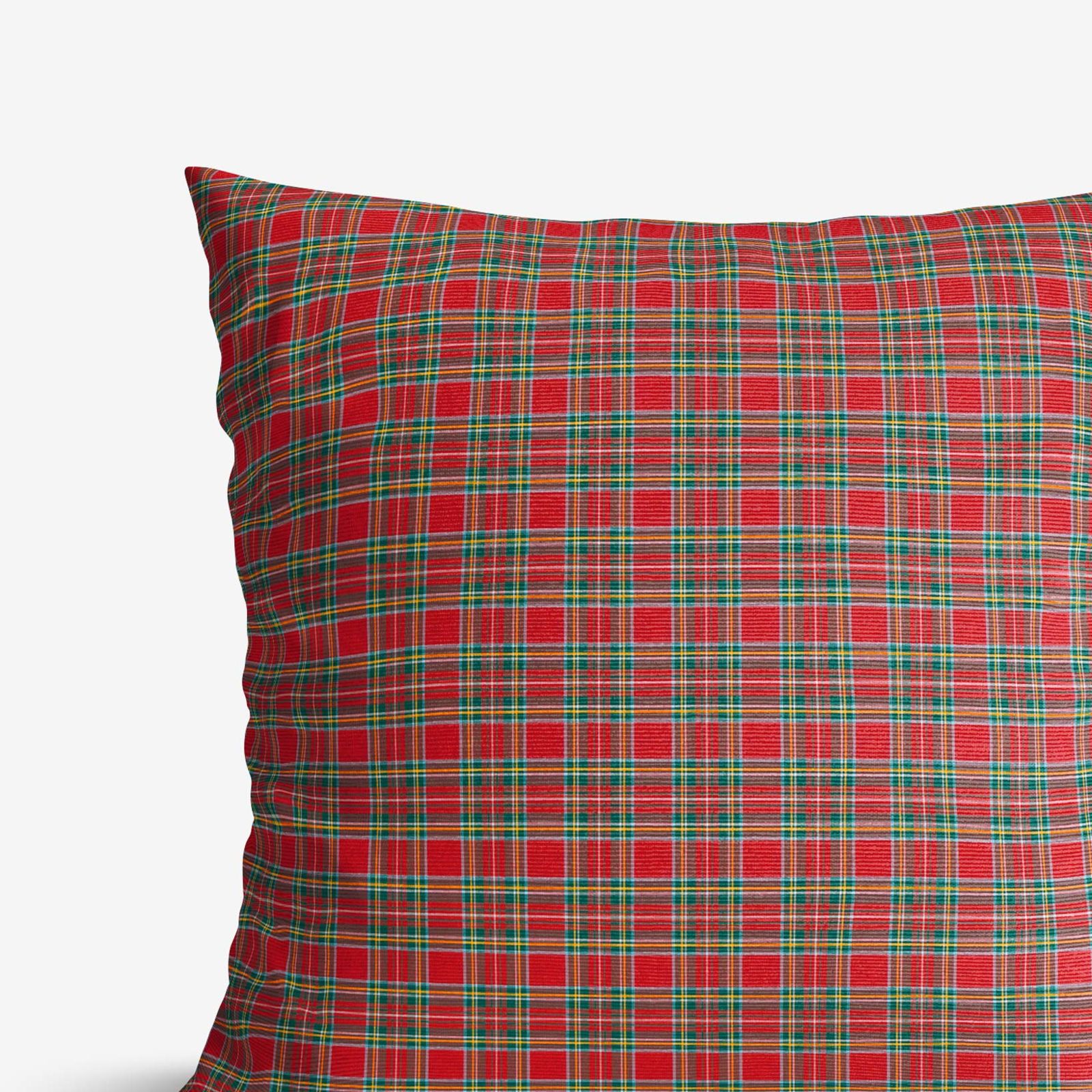 Poszewka na poduszkę dekoracyjna Loneta - mała czerwona kratka