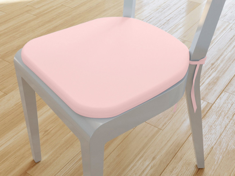 Zaokrąglona poduszka na krzesło 39x37 cm Loneta - różowa starý