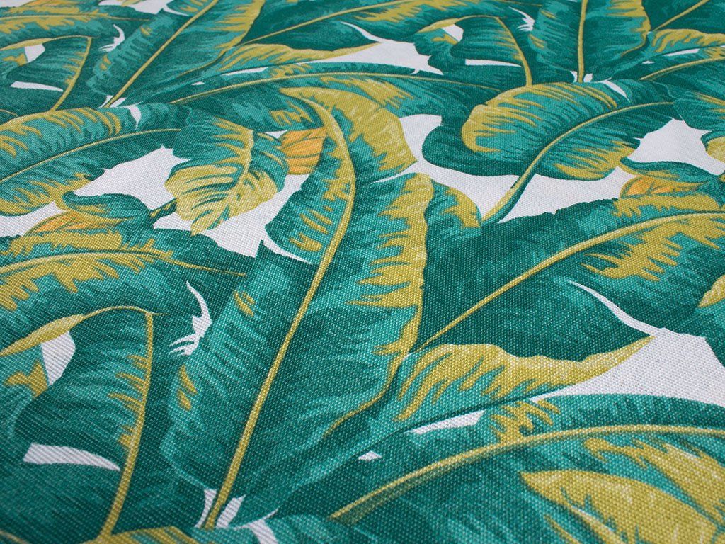 Tkanina dekoracyjna Loneta - tropikalne liście