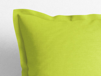 Poszewka na poduszkę z ozdobną kantą dekoracyjna Loneta - zielona