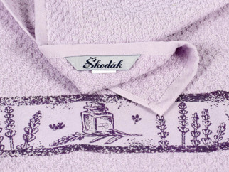 Ręcznik kuchenny frotte - lawenda na fioletowym