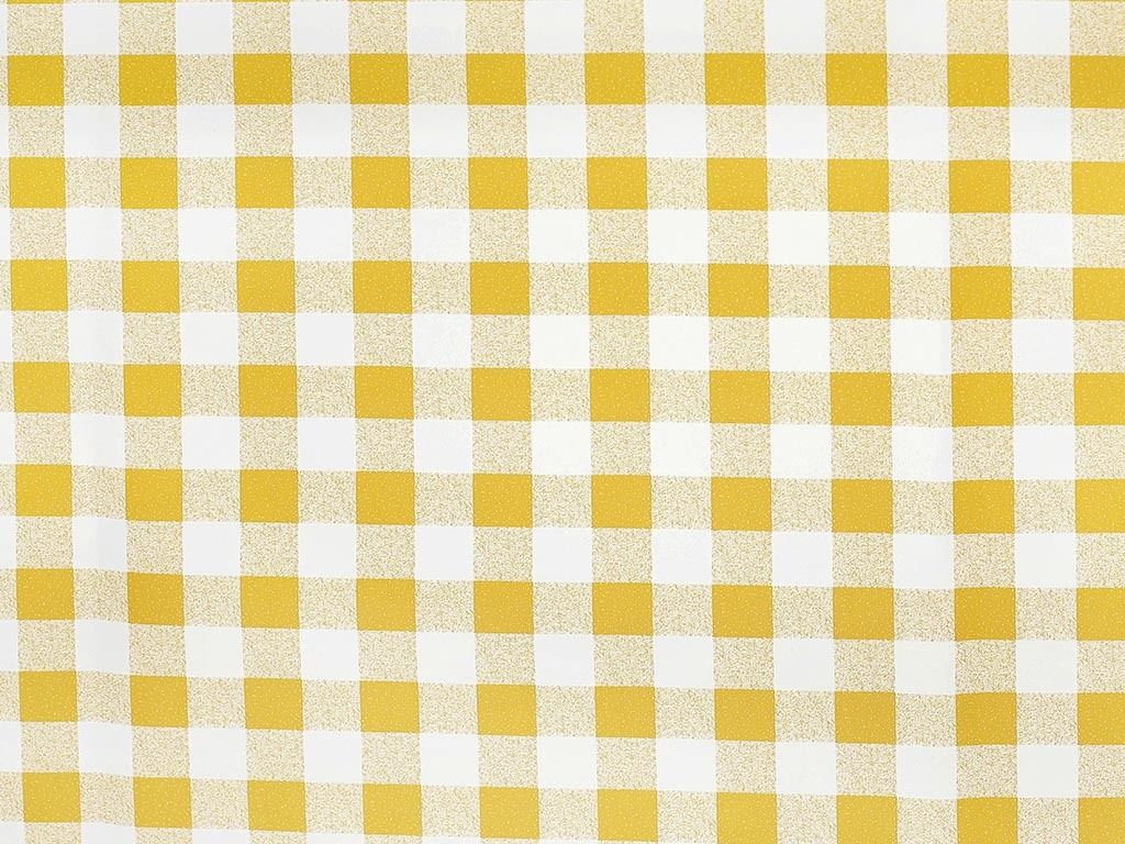 Cerata na stół na metry - żółta kratka
