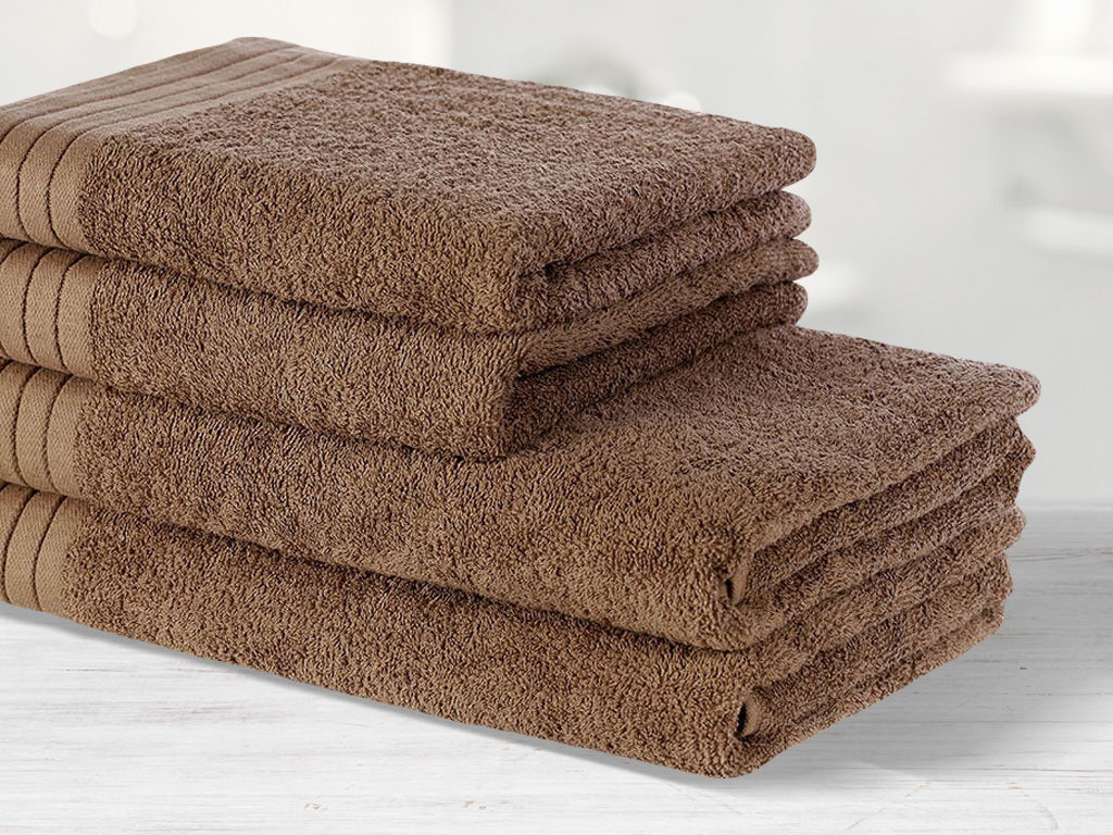Ręcznik kąpielowy frotte Marion - brązowy