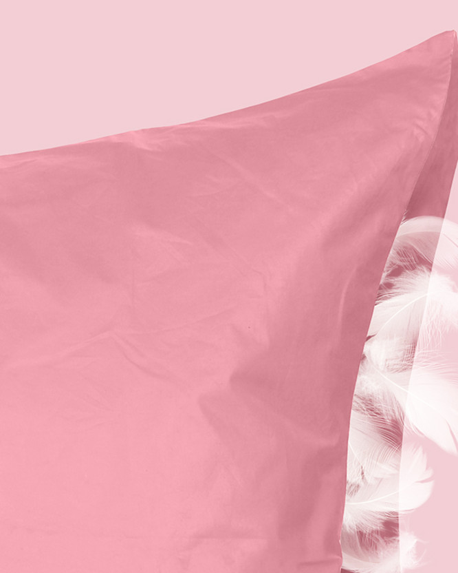 Wsypa na poduszkę - inlet bawełniany - różowa