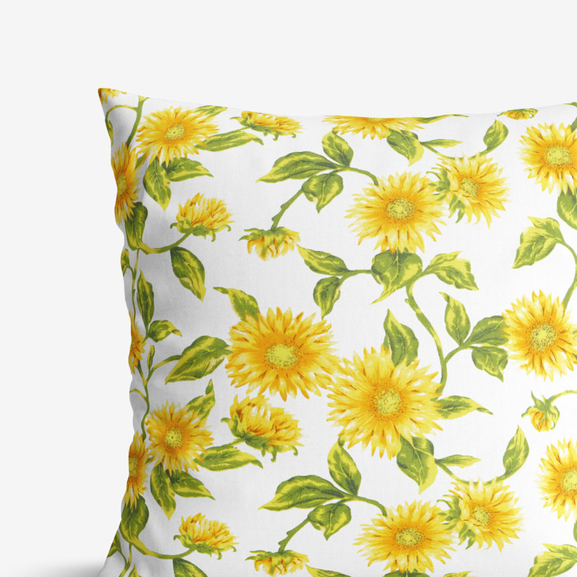 Poszewka na poduszkę bawełniana - słoneczniki