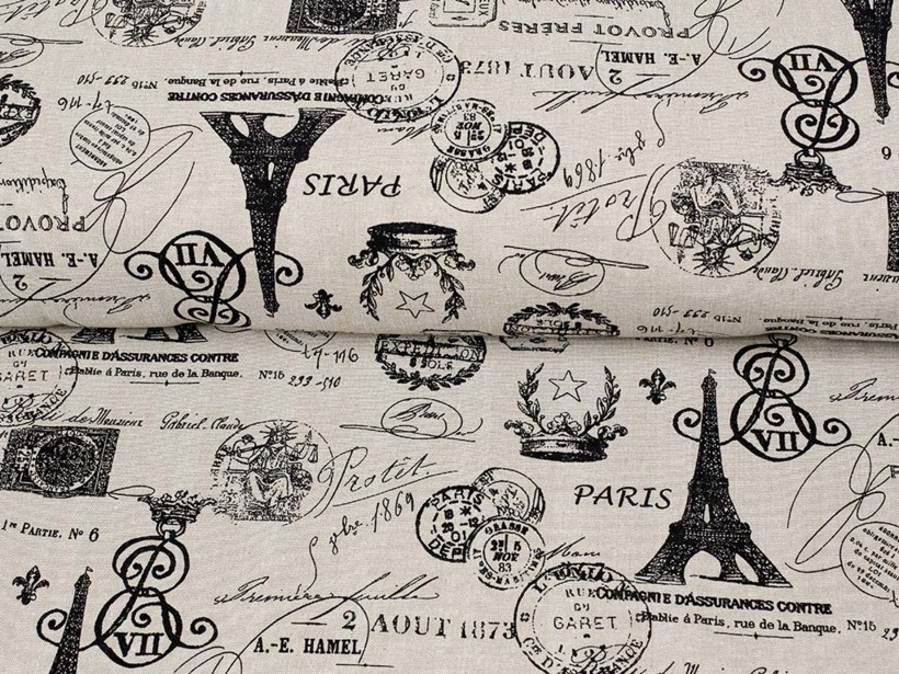 Mocna tkanina bawełniana Kanafas 220 g/m2 - Paryż
