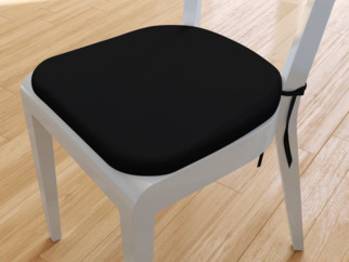 Zaokrąglona poduszka na krzesło 39x37 cm Suzy - czarna