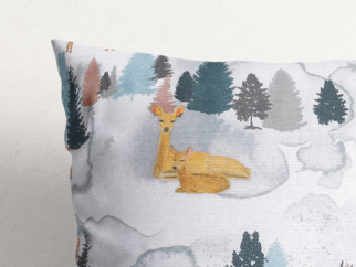 Poszewka na poduszkę dekoracyjna Loneta - sarny i jelenie