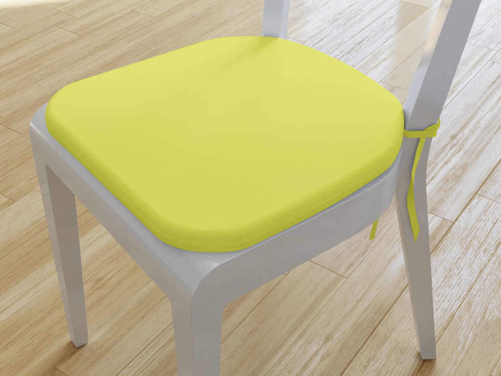 Zaokrąglona poduszka na krzesło 39x37 cm Suzy - limonkowa
