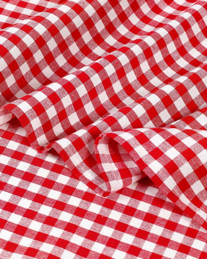Ścierka kuchenna bawełniana - mała czerwono-biała kratka