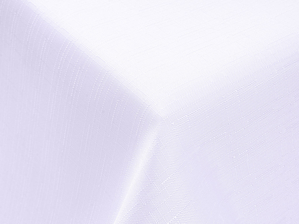 Tkanina obrusowa plamoodporna - biała z domieszką fioletu