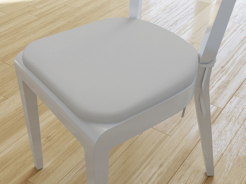 Zaokrąglona poduszka na krzesło 39x37 cm Loneta - jasnoszara