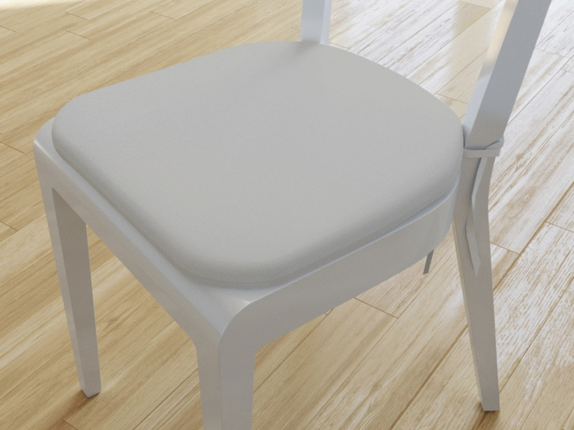 Zaokrąglona poduszka na krzesło 39x37 cm Loneta - jasnoszara